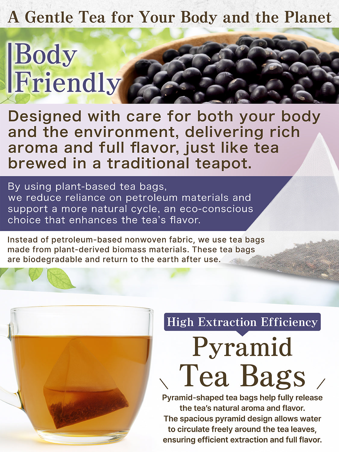 [HELLO and] Hokkaido Black Soybean Tea: 100% Roasted Kuromame (Caffeine-Free, 30 Bags / 5g per bag)