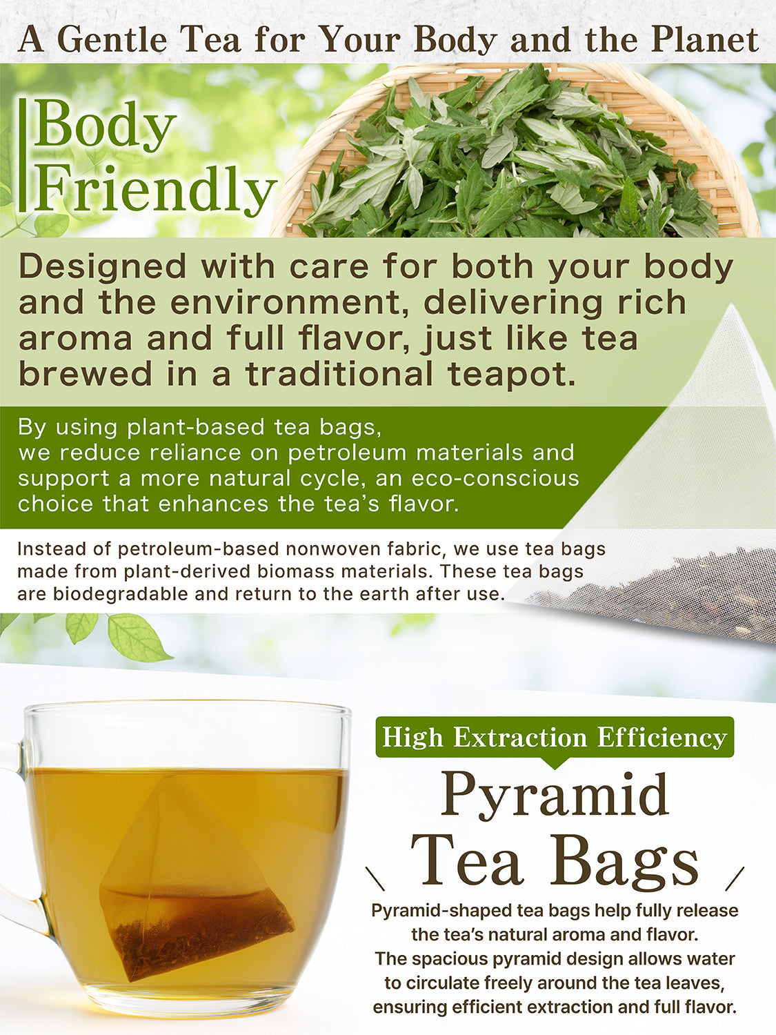 [HELLO and] Japanese Mugwort Tea: 100% Tokushima-Grown (Caffeine-Free, 30 Bags / 3g per bag)