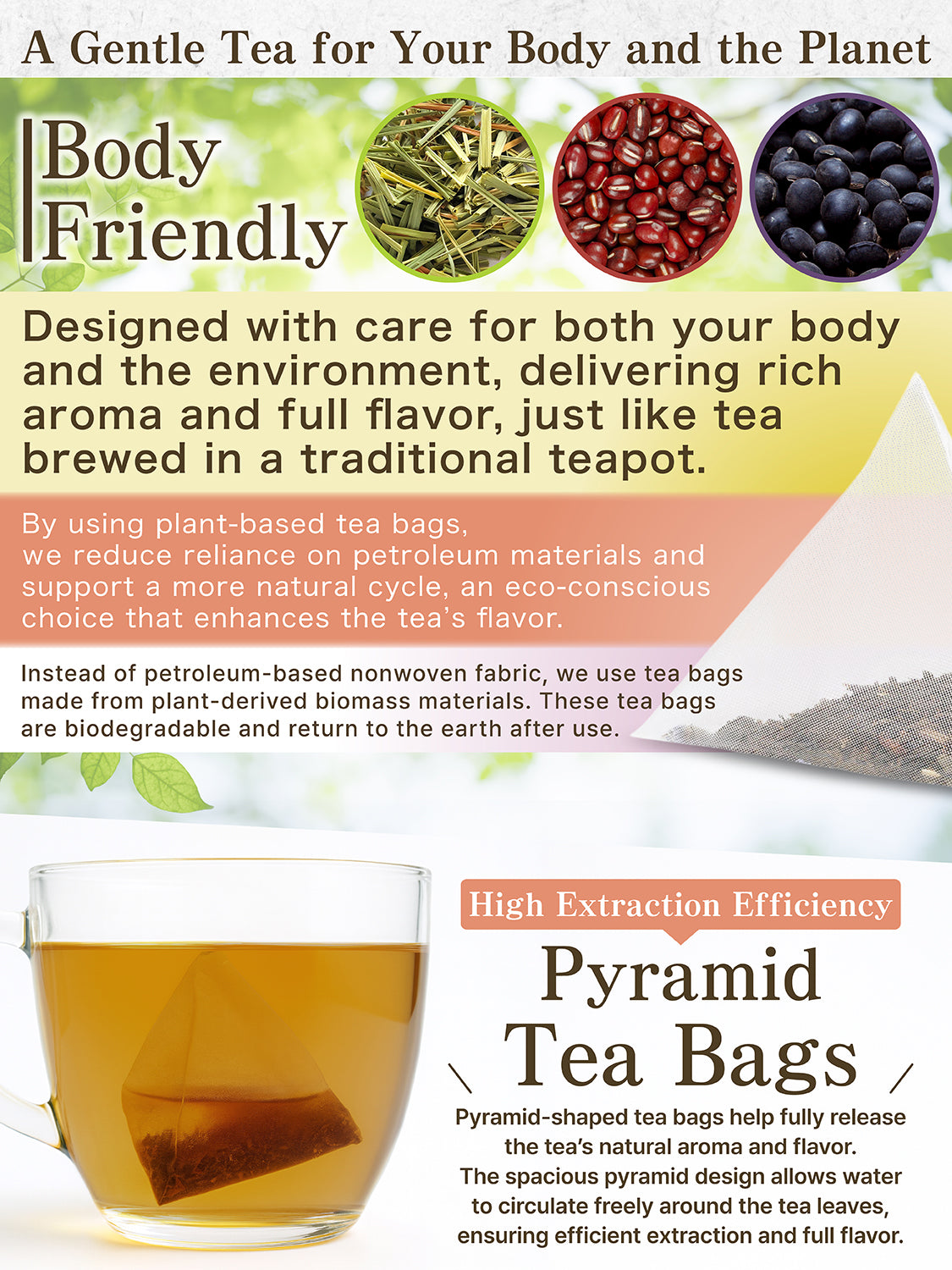 [HELLO and] Kobashi-cha Blend: Egyptian Lemongrass, Hokkaido Black Soybean & Hokkaido Adzuki Bean (Caffeine-Free, 30 Bags)