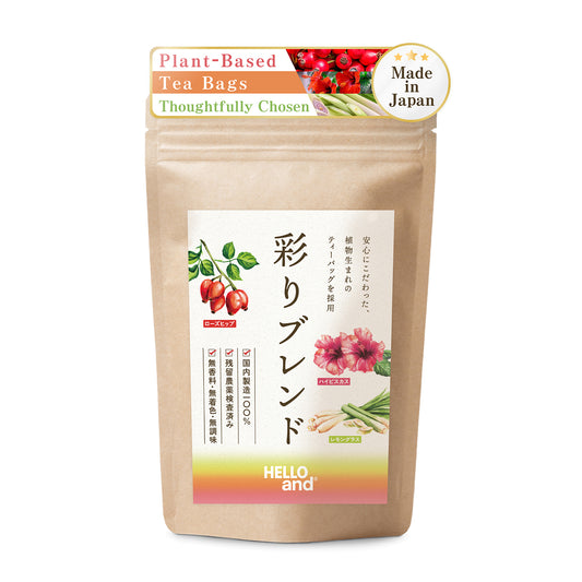 [HELLO and] Irodori Blend: Egyptian Hibiscus, Chilean Rosehip & Egyptian Lemongrass (Caffeine-Free, 30 Bags)